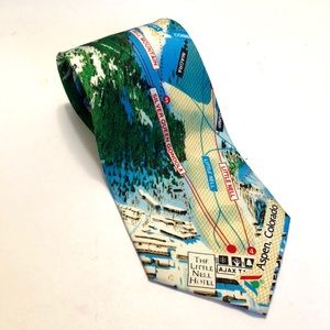 Silk Mails Aspen Colorado 100% Silk Tie